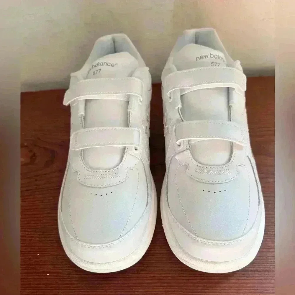 Size 10.5 D - New Balance 577 Hook And Loop White… - image 3